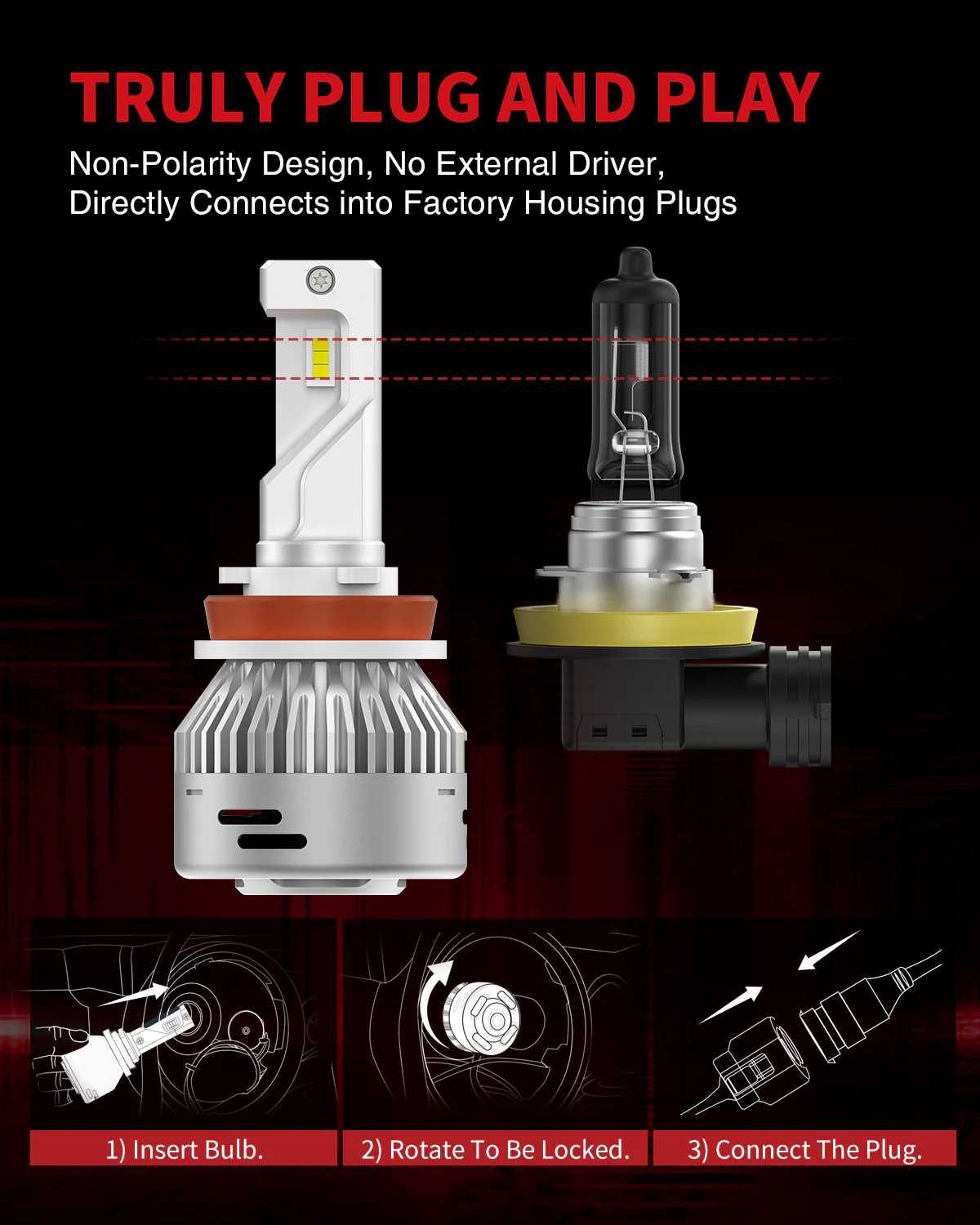 Fit for 2013-2015 Lexus ES350 LED Bulbs Upgrade - Image 10
