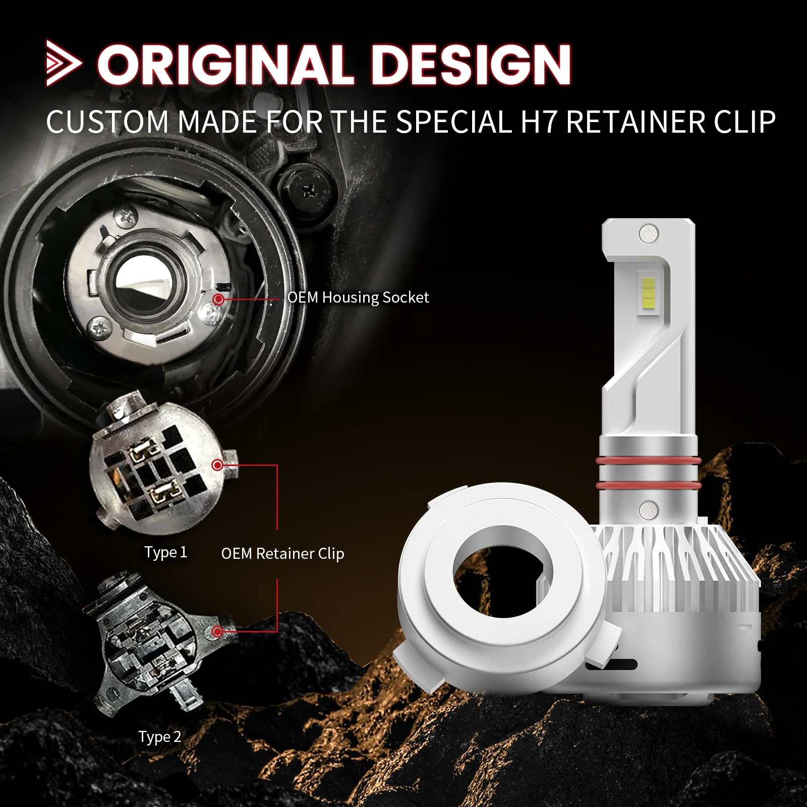 Custom Designed H7 LED Bulbs Retainer Adapter Perfect Fit for Kia / Hyundai | Pro Series - Image 3