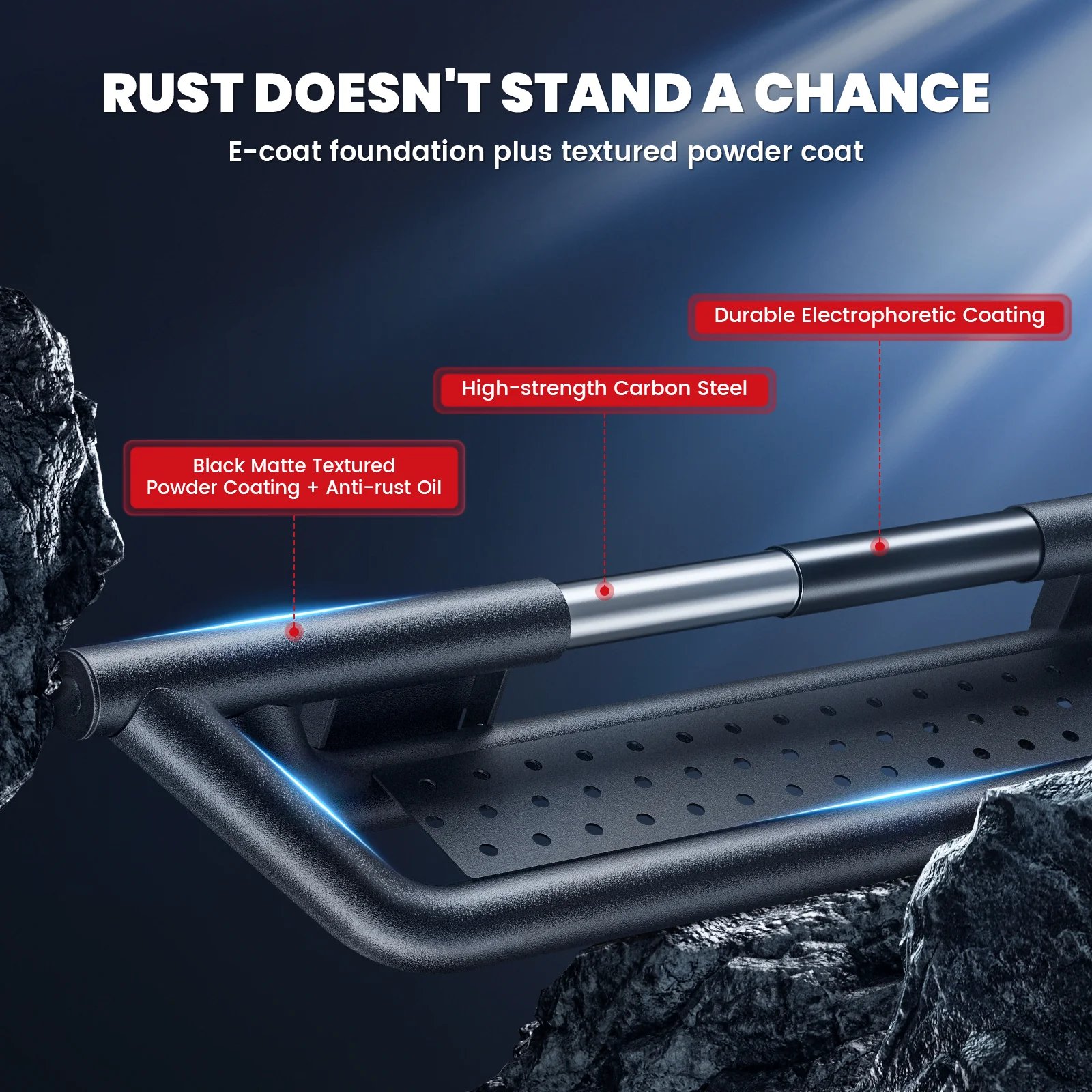 Fit for 2015-2026 Ford F-150 Running Boards Side Steps, Fit SuperCrew Cab ONLY - Image 4