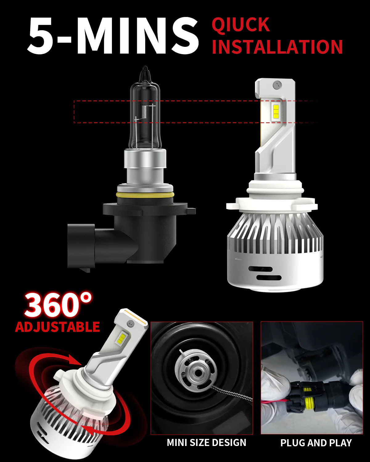 Fit for 2013-2015 Lexus ES350 LED Bulbs Upgrade - Image 13