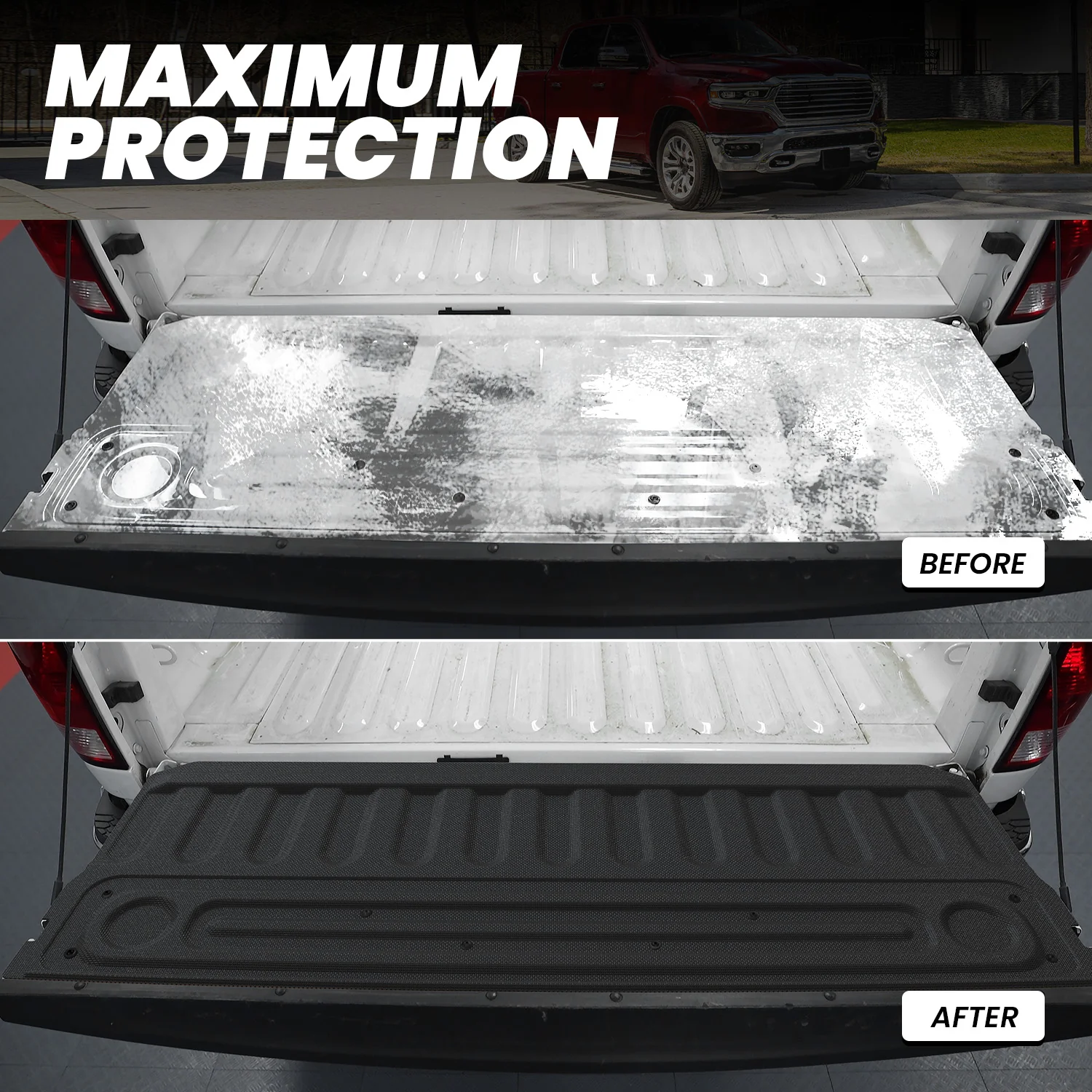 Fit for 2006-2018 Ram 1500 Bed Mat (Not Fit Drop-in liners) or Tailgate Mat, Heavy Duty Protection - Image 23