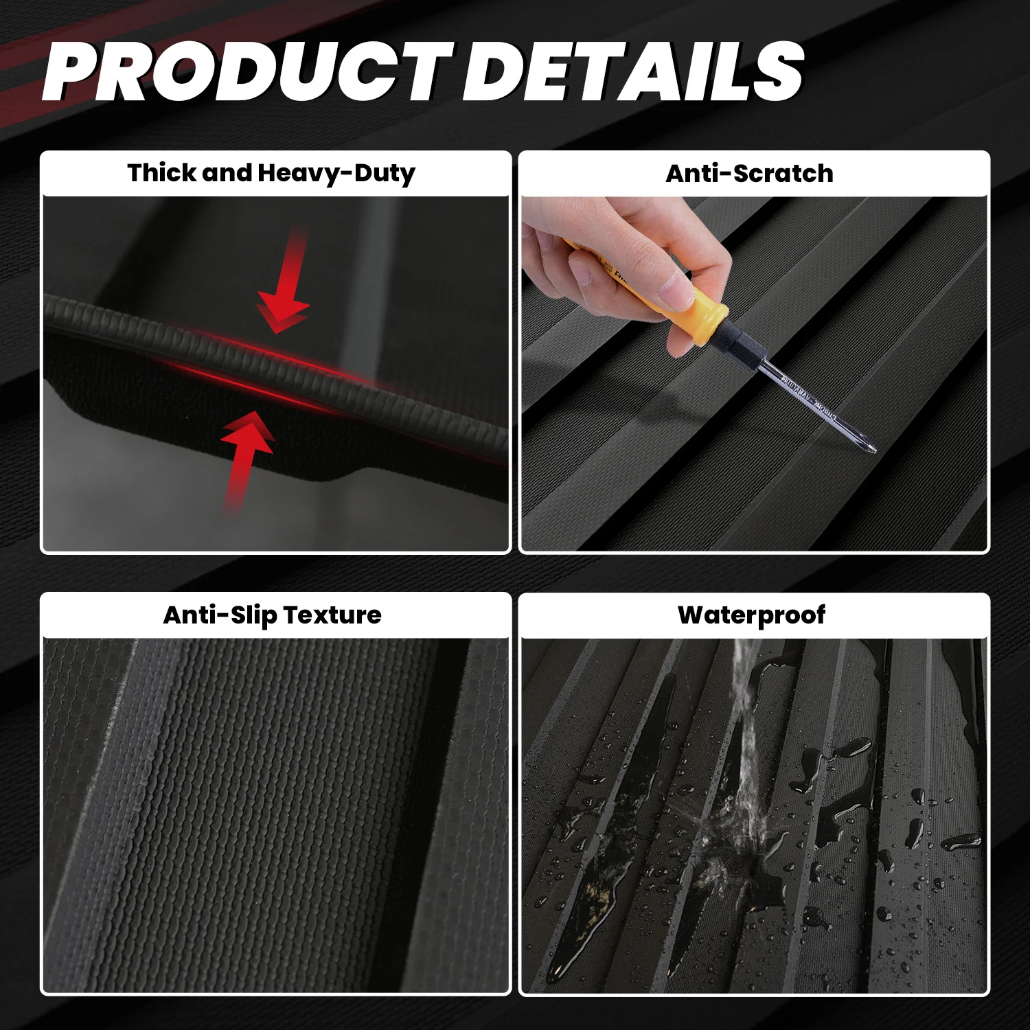 Fit for 2006-2018 Ram 1500 Bed Mat (Not Fit Drop-in liners) or Tailgate Mat, Heavy Duty Protection - Image 31