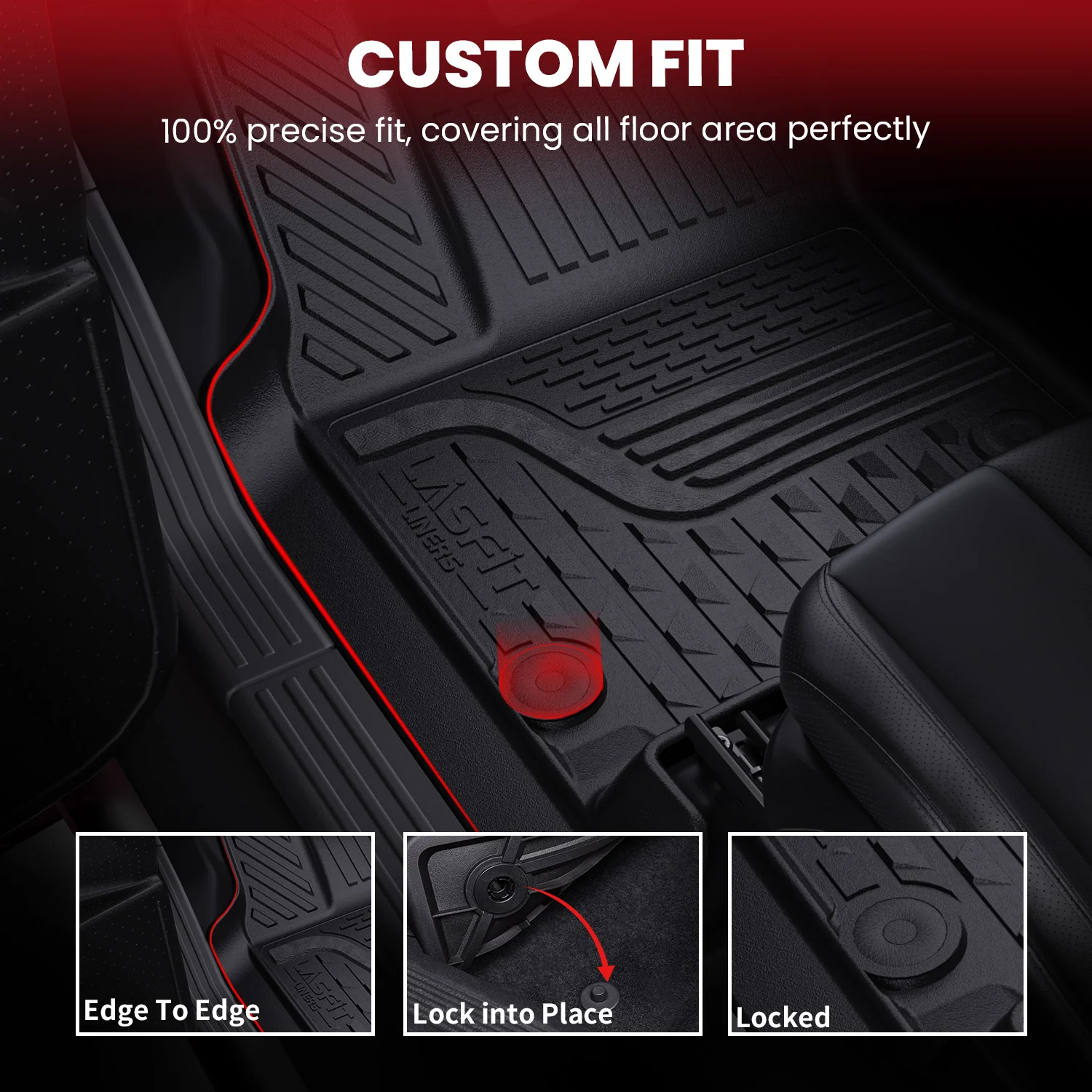 Fit for 2019-2024 Ram 1500 1st & 2nd Floor Mats, Only Fit Carpet Floor, Don't Fit Classic Model - Image 19