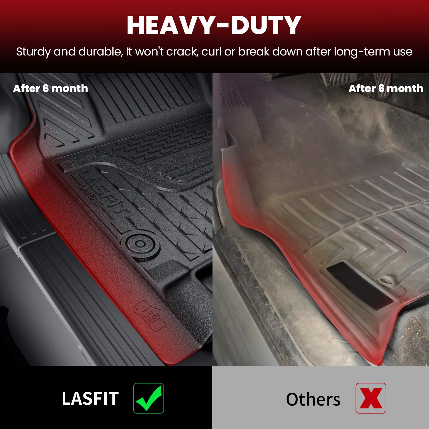 Fit for 2019-2024 Ram 1500 1st & 2nd Floor Mats, Only Fit Carpet Floor, Don't Fit Classic Model - Image 28