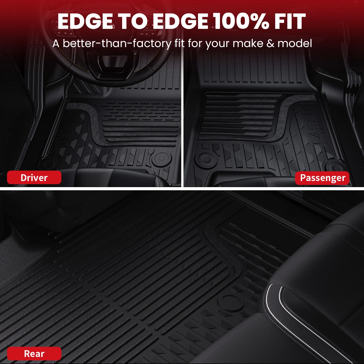 Fit for 2019-2024 Ram 1500 1st & 2nd Floor Mats, Only Fit Carpet Floor, Don't Fit Classic Model - Image 29